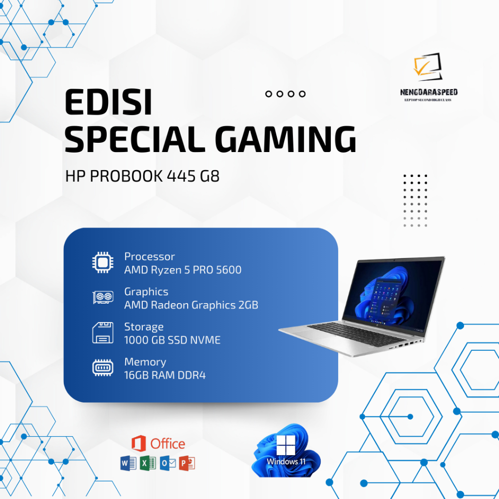 HP PROBOOK 445 G8 AMD RYZEN PRO 5600U 16GB RAM DDR4 1TB SSD NVME  FULL HD IPS BACKLIGHT