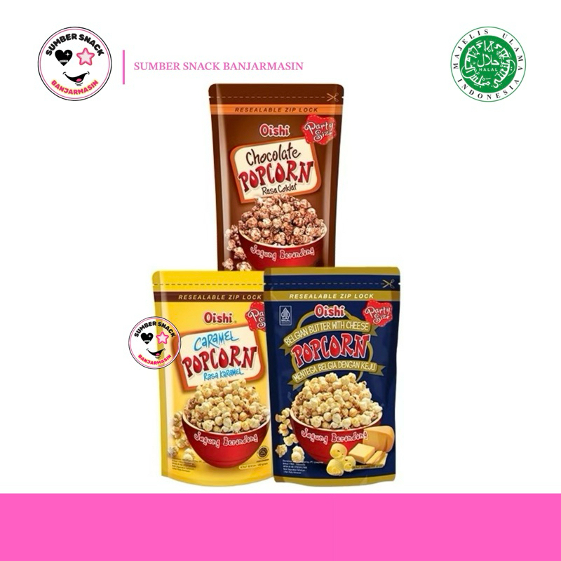 Jual (Pouch) Oishi Popcorn Pouch (100g) (3 Varian Rasa) | Shopee Indonesia