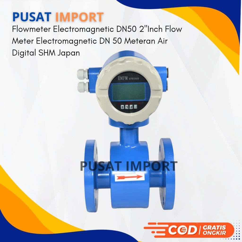 Jual Flowmeter Electromagnetic DN50 2"Inch Flow Meter Electromagnetic ...
