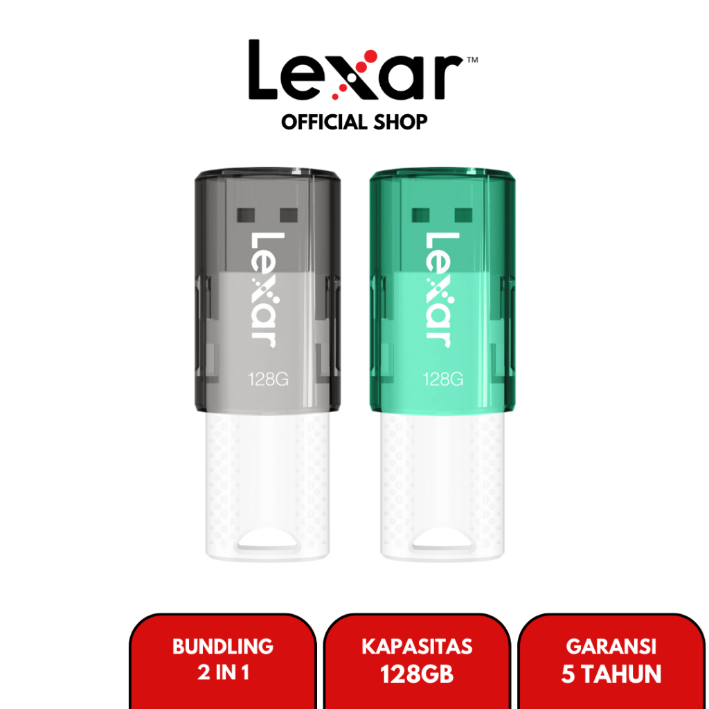 Jual Lexar Flashdisk S60 Bundling 2 in 1 USB 2.0 JumpDrive - 128GB ...