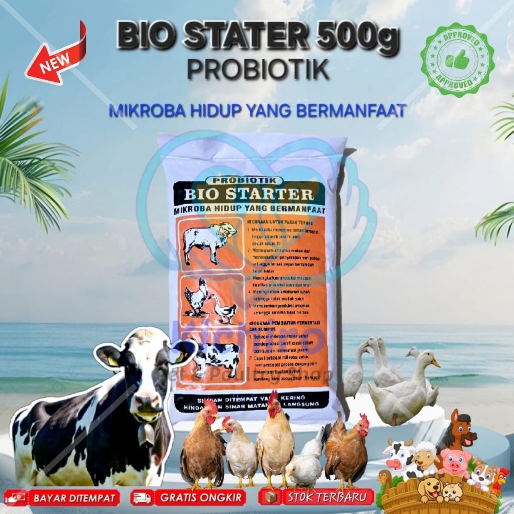 Jual Probiotik Bio Stater Isi 500 gram Kurnia Makmur Biostater Mikroba ...