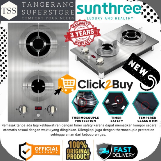 Jual SUNTHREE KOMPOR TANAM GAS GH-1S ST GH1S ST 1 TUNGKU TIMER ...