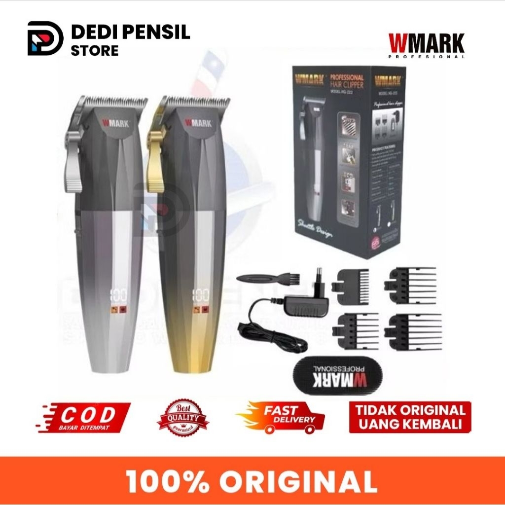 Jual (BISA COD) ORIGINAL WMARK NG-222 HAIR CLIPPER 7200 RPM ORIGINAL ...