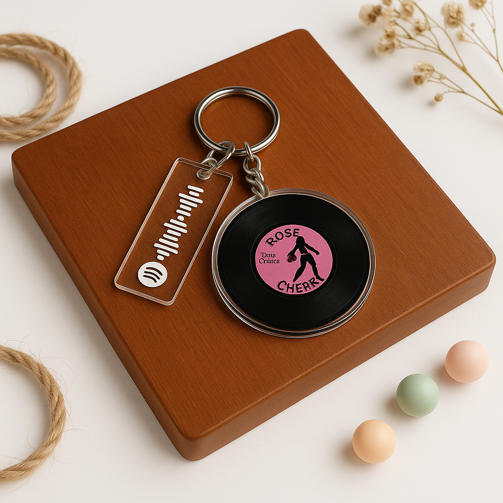 Jual CUSTOM - Acrylic Vinyl Record Keychain With NFC - Gantungan Kunci ...