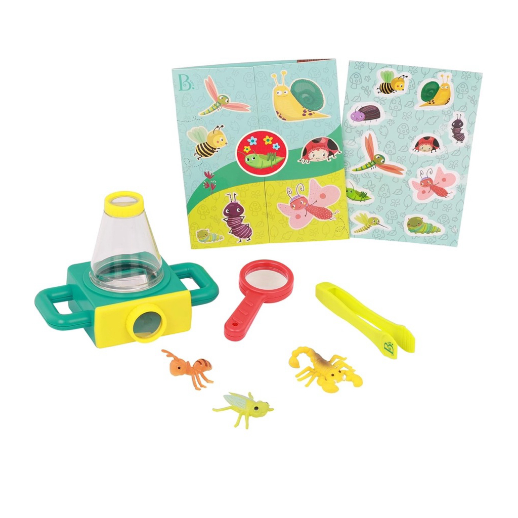 Jual B. toys – 9pc Toy Microscope Set – Sticker Book – Magnifying Glass ...