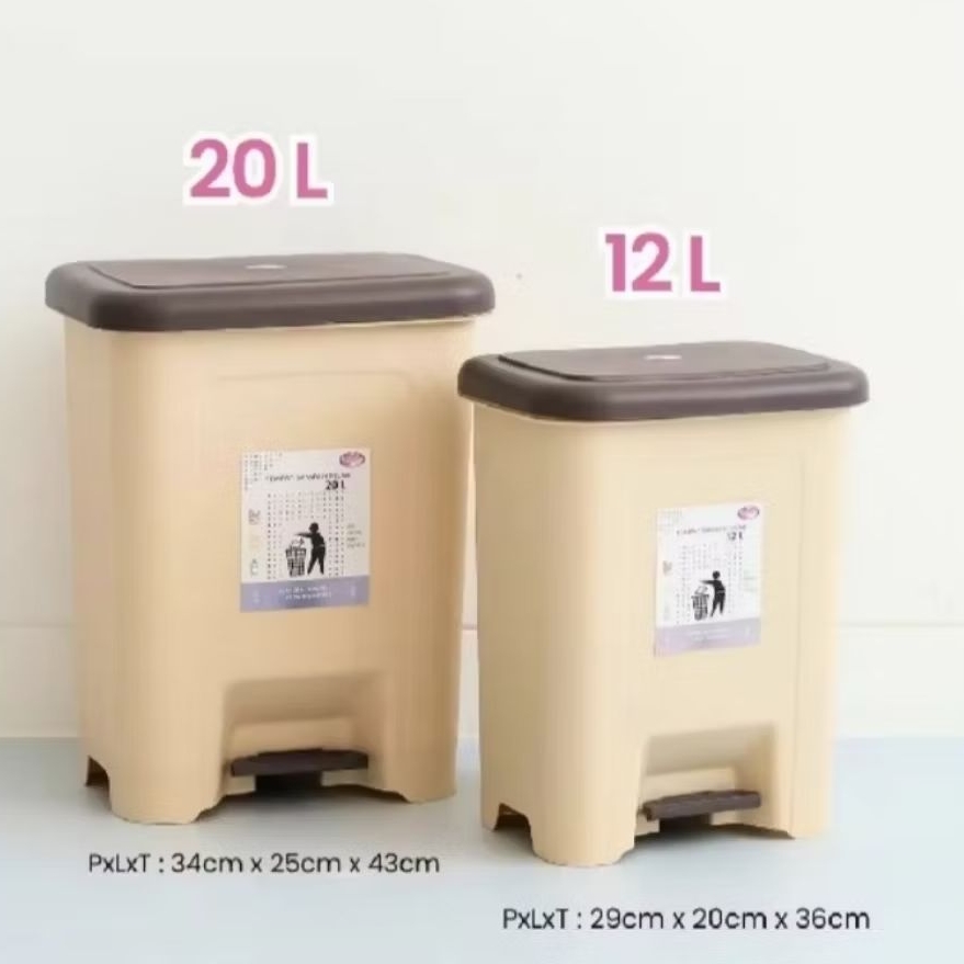 Jual Tempat Sampah Injak 20 Liter Tempat Sampah Plastik Tong Sampah ...