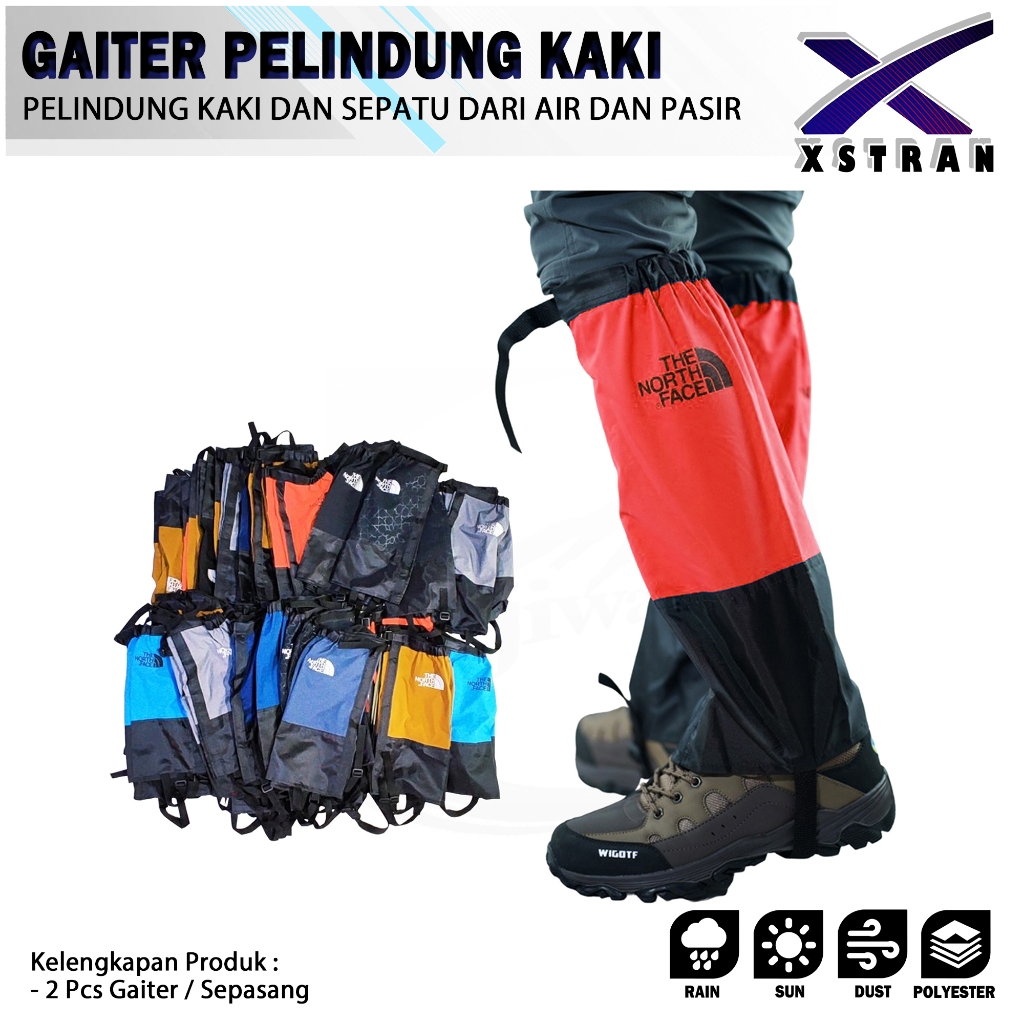 gaiter pelindung kaki dan sepatu dari pasir bahan waterproof gaiter outdoor hikking camping