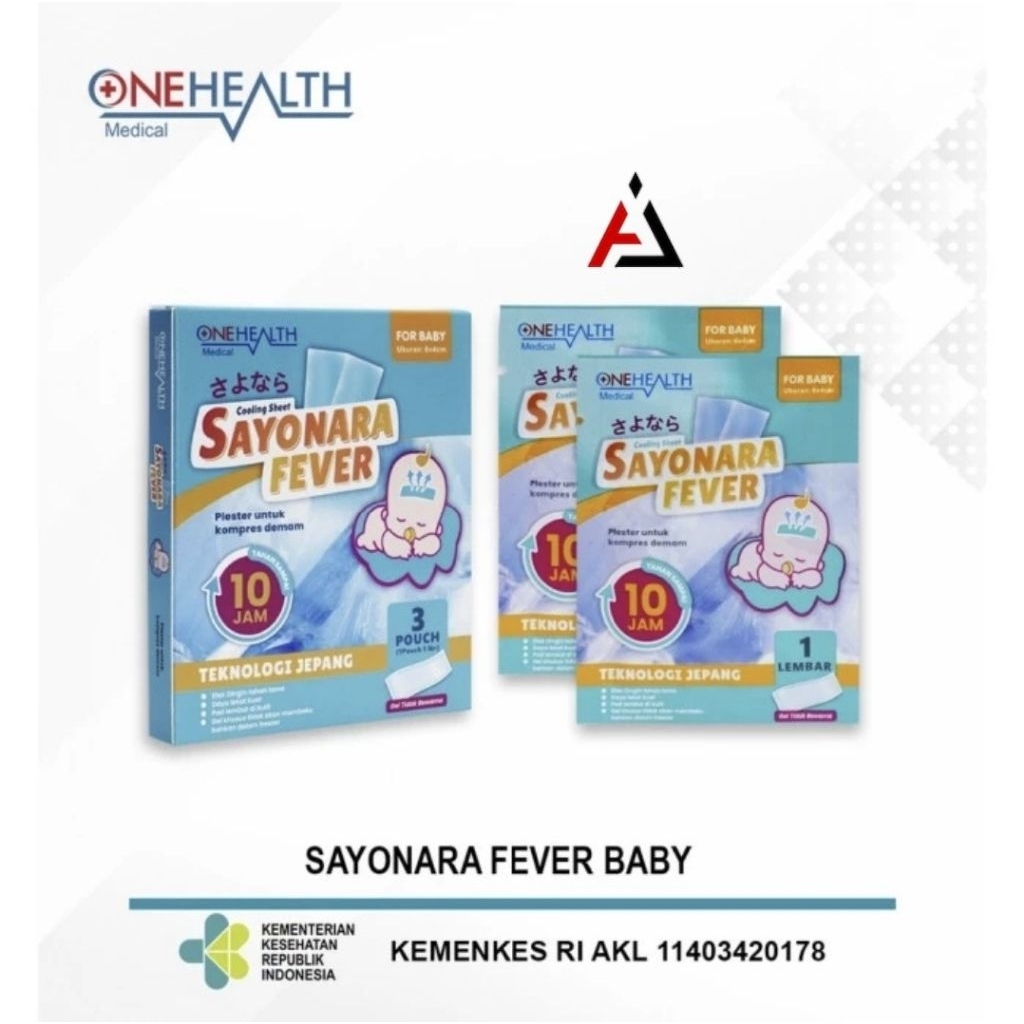 Jual Onehealth Sayonara Fever Bayi Box isi 3 Pouch / Plester Kompres ...