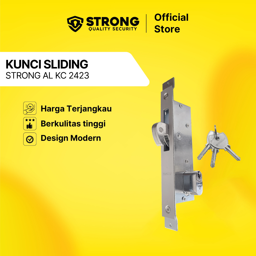 Jual STRONG Kunci Pintu Aluminium Sliding KC 2423 | Sliding Door Lock ...
