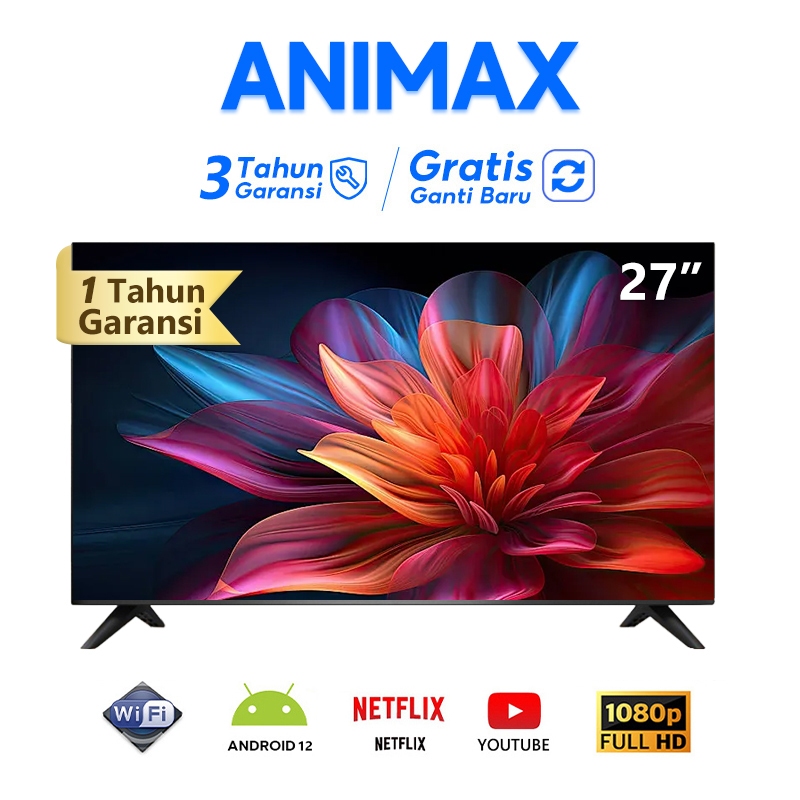Jual Animax Smart TV 27 inch TV LED Digital TV Android 11.0 FHD ...