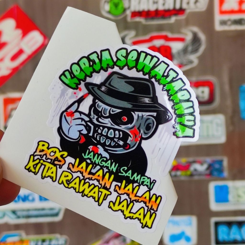 Jual stiker kerja sewajarnya | Shopee Indonesia