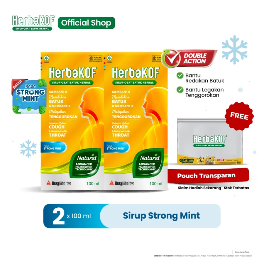 Sirup Obat Batuk Herbal Strong Mint Botol 100 ml 