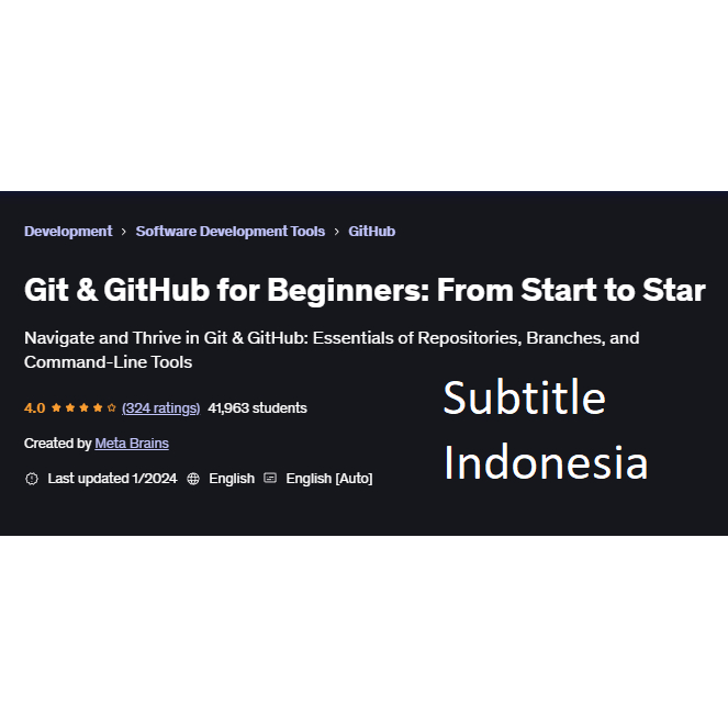 Jual Course Git & GitHub for Beginners: From Start to Star | Shopee ...
