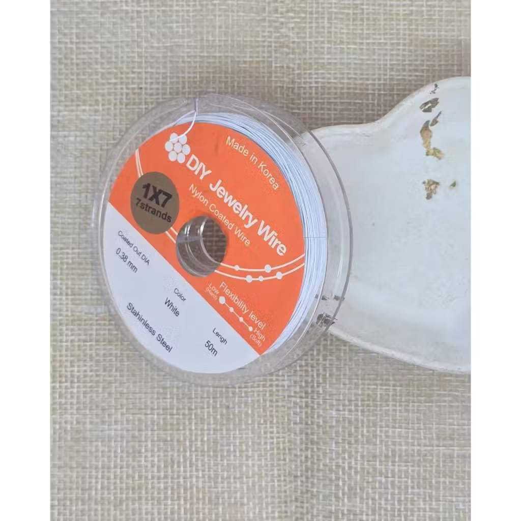 Jual STRING KABEL STAINLESS STEEL NYLON COATED KAWAT 0.38MM | Shopee ...