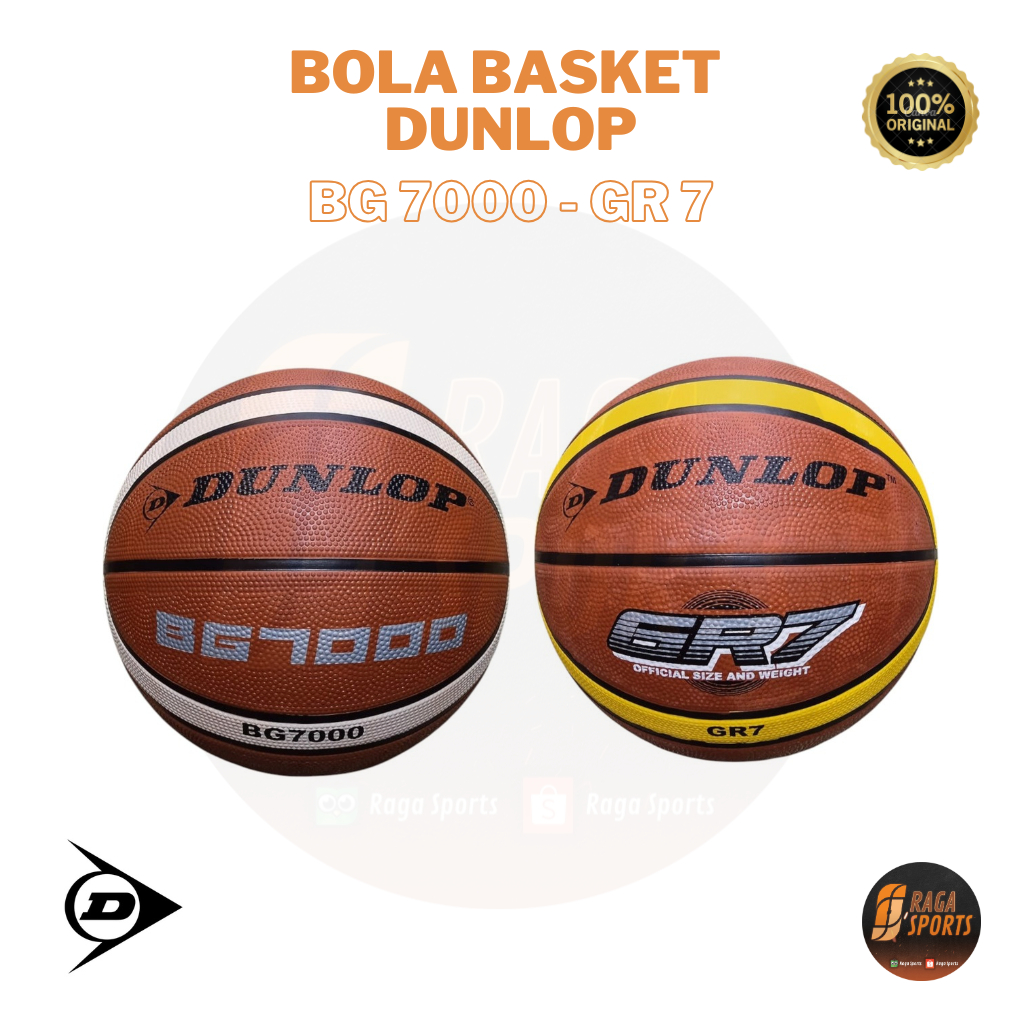 Jual Raga Sports Bola Basket Dunlop BG 7000 GR 7 Size 7 FIBA All Court ...