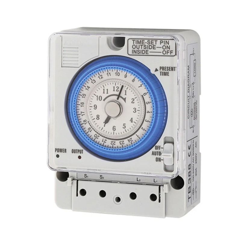 Jual Timer Analog TB35-N Switch Switcher 12 Jam Panel Lampu Otomatis ...