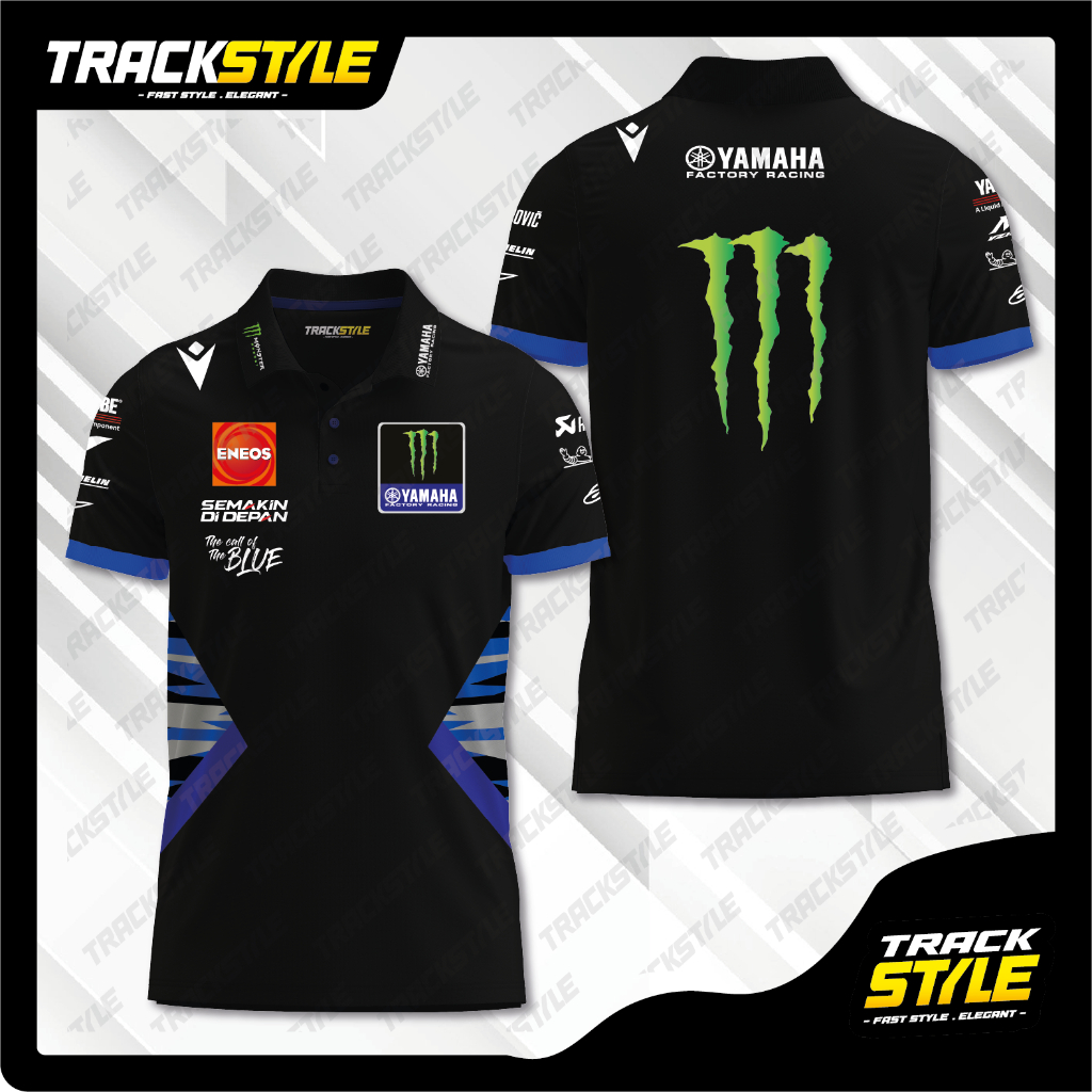 Jual TrackStyle Polo Shirt Monster Energy Yamaha MotoGP 2025 Racing ...