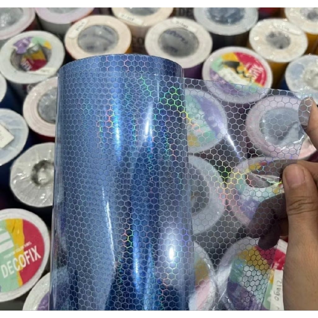 Jual Sticker lampu motor dan mobil transparan motif sarang tawon stiker ...