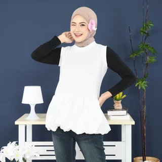 Mybamus Fhia Balloon Top Blouse Balon Korean Style Atasan Wanita Lengan Panjang