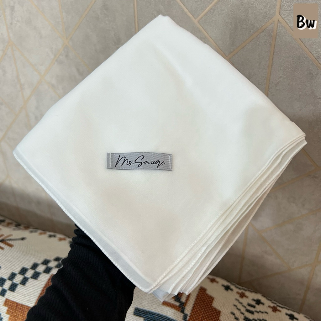 POLYCOTTON Syari 130cm Hijab Segiempat Polos Jumbo Kerudung Square