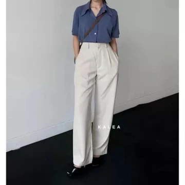 Viona Highwaist Pants Celana Kulot Highwaist Loose Pants Wanita Panjang Trouser Anti Kusut