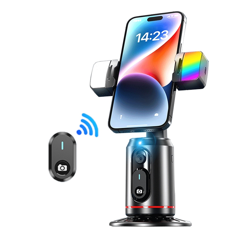 Gambar produk FTT A200 Gimbal Auto Face AI Tracking Gimbal Stabilizer HP 360° With Lampu Led Pasang ekstensi Tripod Dengan Remote Control 6