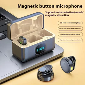 Microphone Nirkabel Mic Clip On Wireless Portabel Usb Type C Micro Lightning Ios Adapter