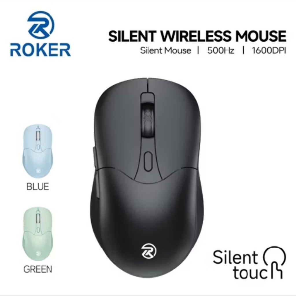 Jual Mouse ROKER ORIGINAL RM101 Silent Smooth Wireless And Bluetooth ...