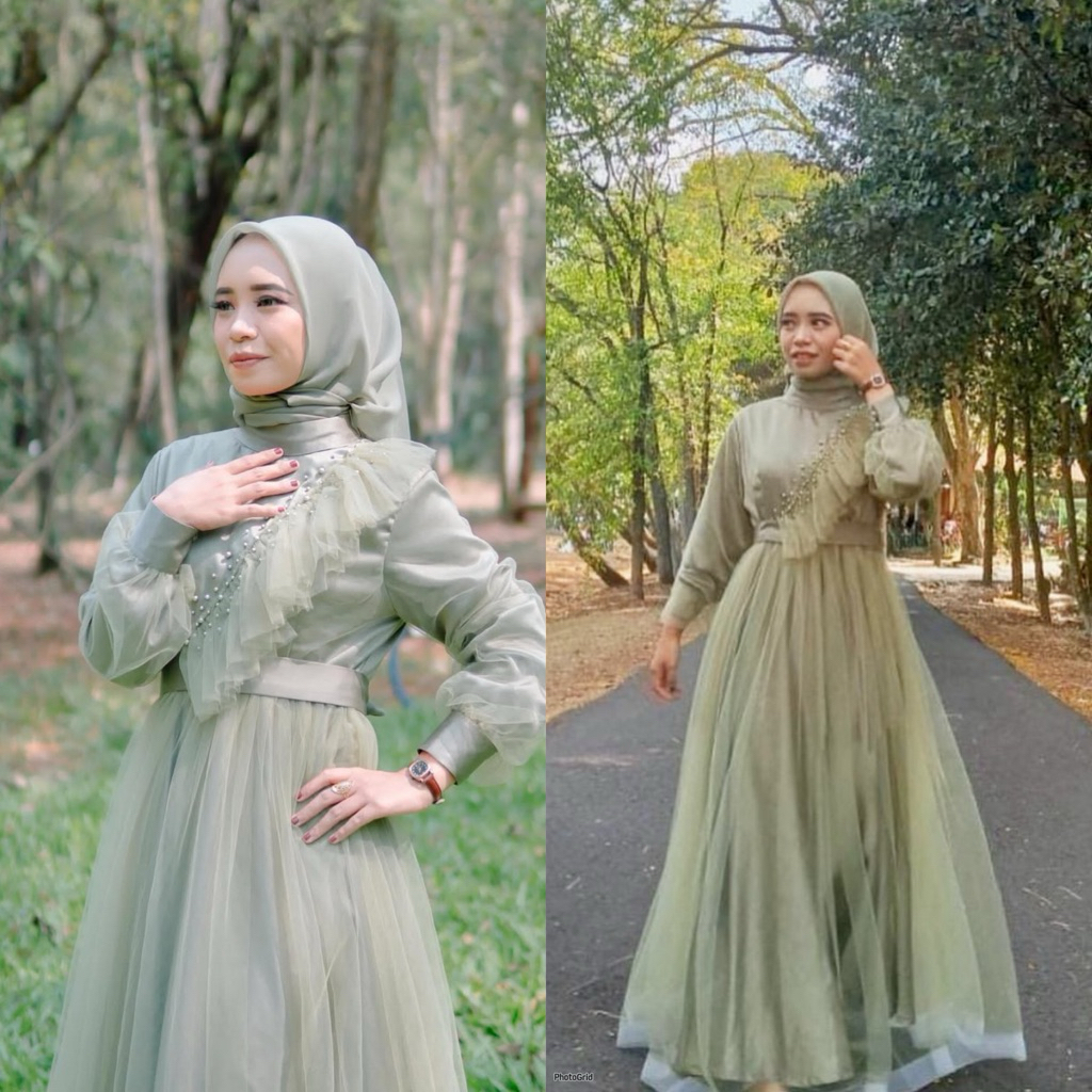 Jual Yoona dress | gaun tile polos | Wisudastyle | bridesmaids dress ...