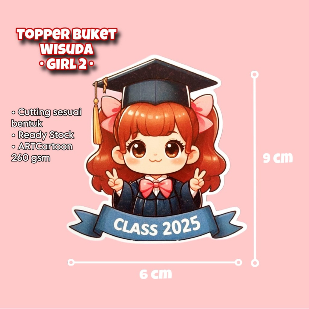 Jual TOPPER BUKET BUNGA (LA-001) / TOPPER BUKET WISUDA / TOPPER BUNGA ...