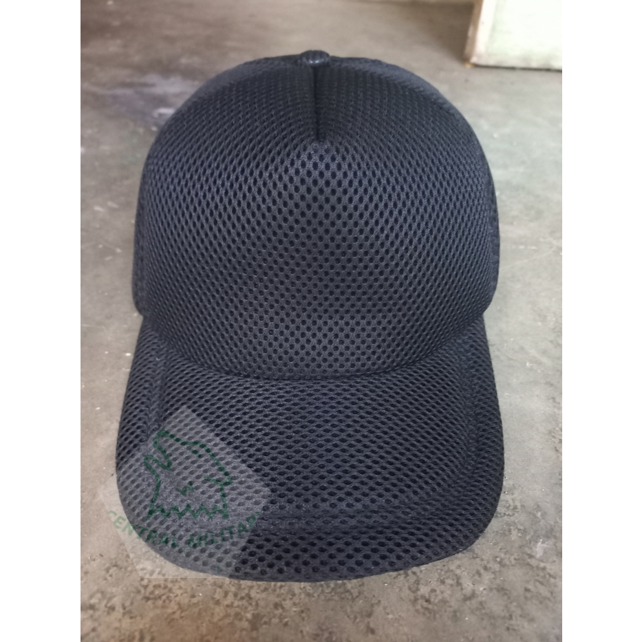 Jual Topi Hitam Topi Pria Lapangan Dobelmesh / Jaring Logo Polos Hitam ...