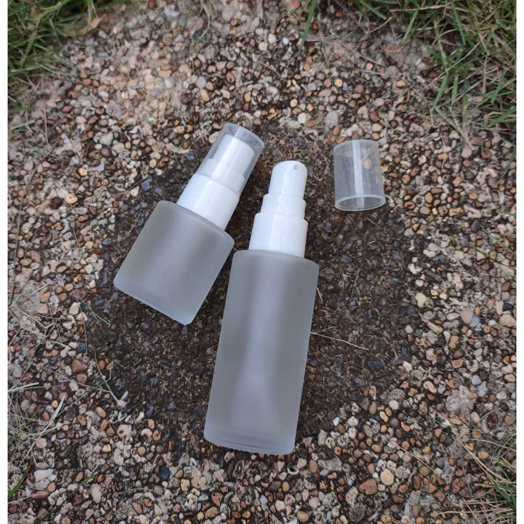 Jual Botol pump 30ml Kaca Botol Lotion Botol Kaca Frost Doff Treatment ...