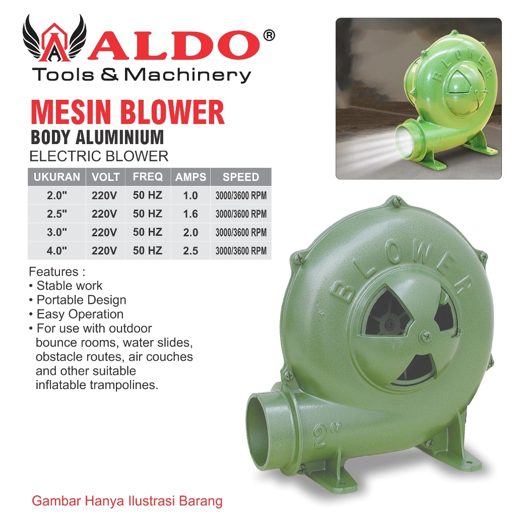 Jual BLOWER BODY ALUMINIUM / ELECTRIC BLOWER / BLOWER KEONG / MESIN ...
