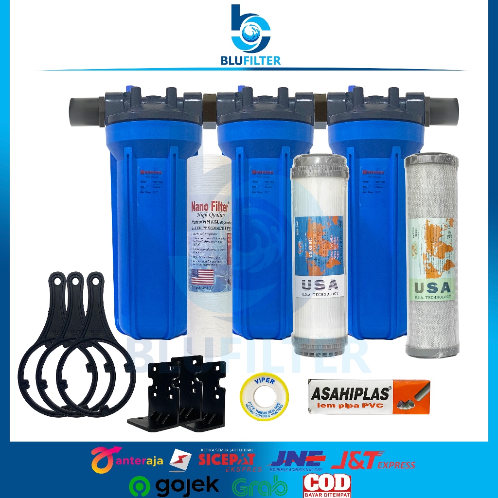 Jual PAKET FILTER AIR KOTOR KERUH BAU SUMUR TOREN PAM TANAH 3 TAHAP ...