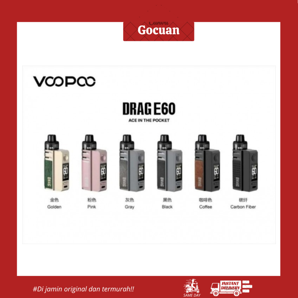 Jual POD MOD DRAG E60 KIT 60W DEVICE VOOPOO DRAG E60 POD MOD KIT ...
