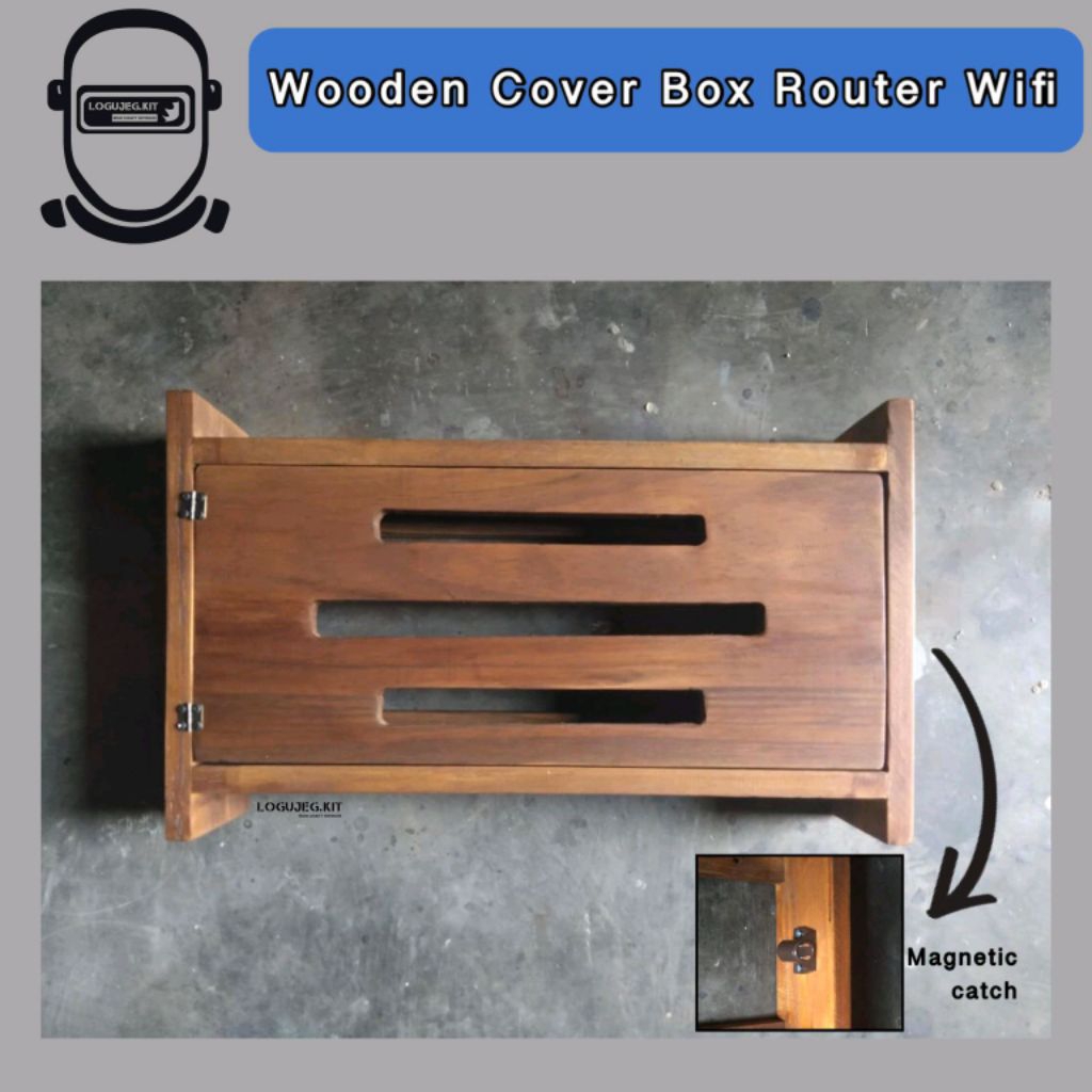 Jual Wooden Cover Box Rak Router Wifi / Kotak Kayu Penyimpan Wifi ...