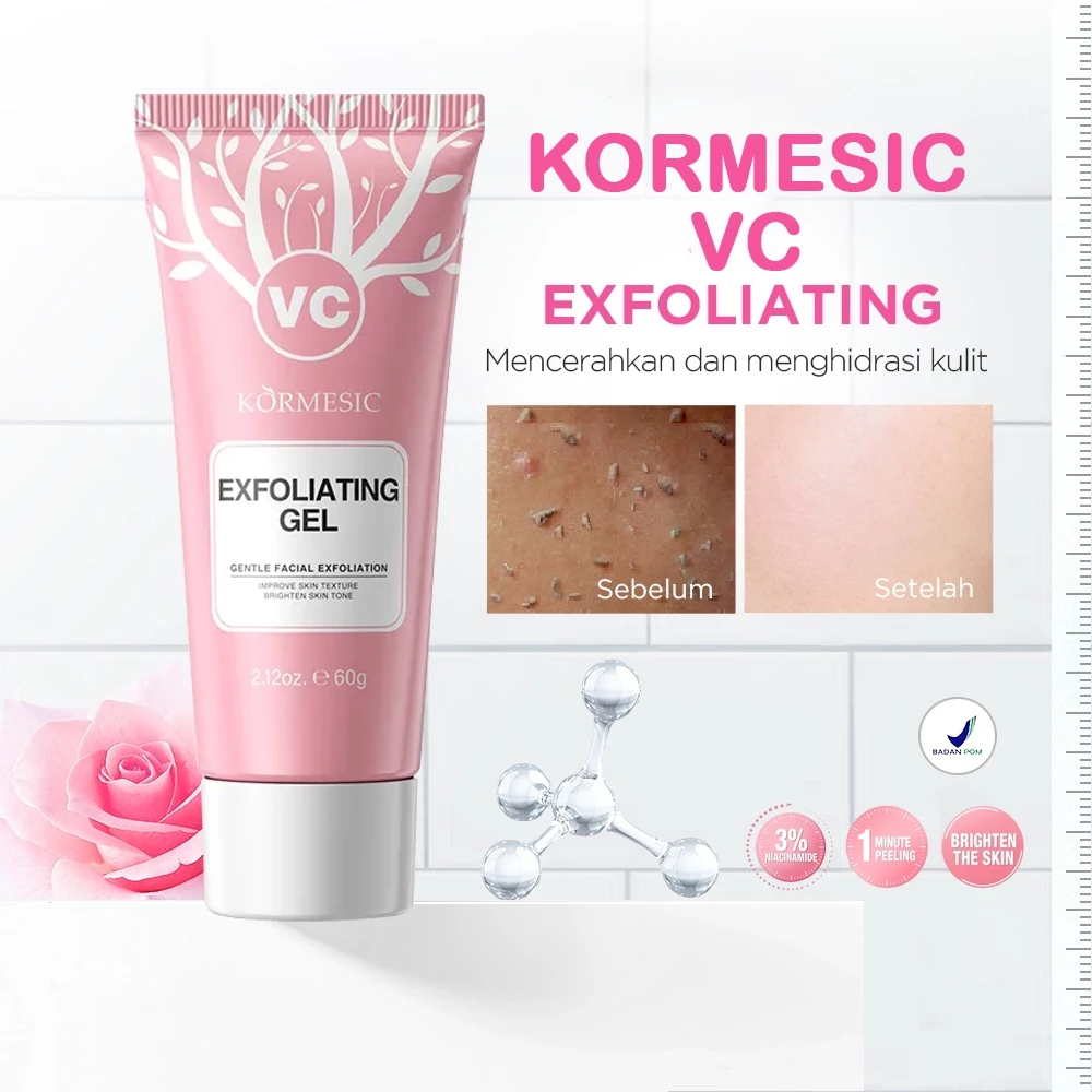 VC Exfoliating Gel Lembut 60gr Gel Eksfoliasi Kormesic BPOM Pengangkat Sel Kulit Mati Mencerahkan | AutoStock