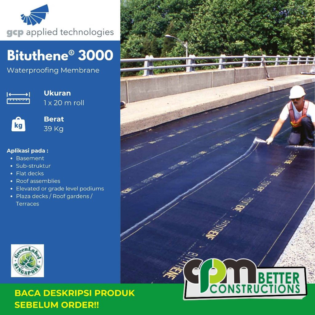 Jual Bituthene 3000 GCP Waterproofing Membrane Tempel Untuk Mencegah ...