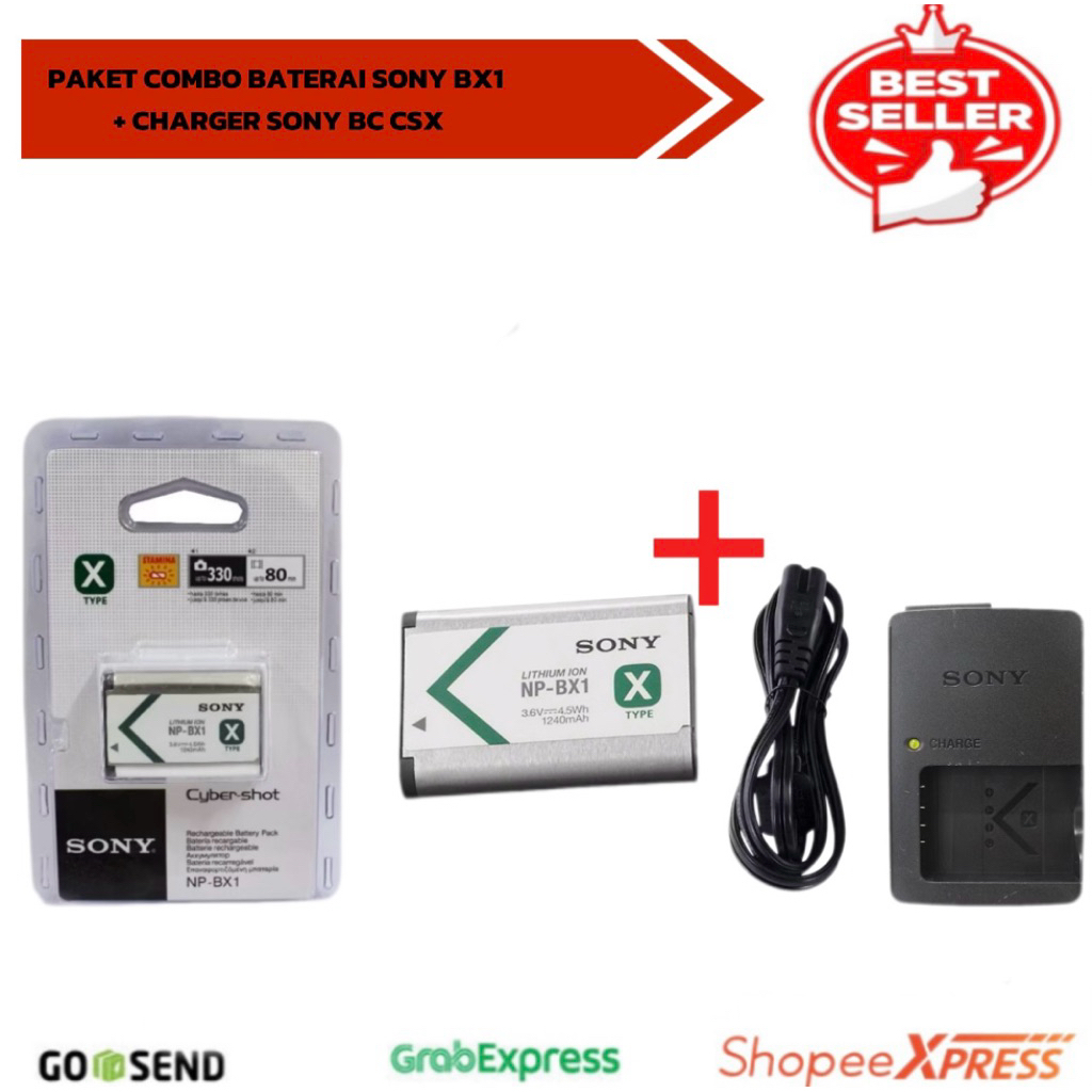 Jual PAKET COMBO BATERAI SONY NP BX1 + CHARGER SONY BC CSX | Shopee ...