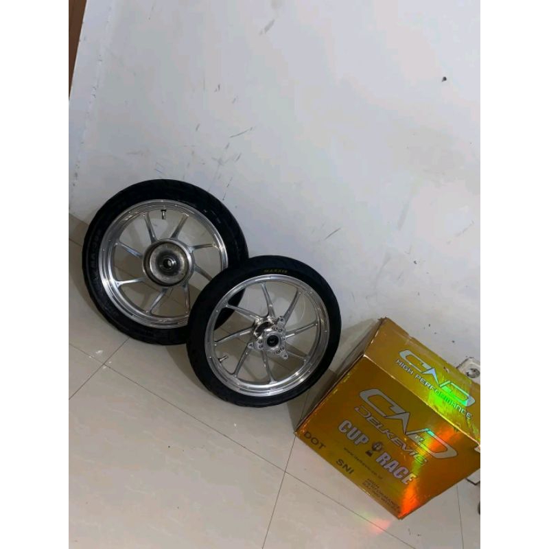Jual velg delkevic m8 r14 chrome aerox new | Shopee Indonesia