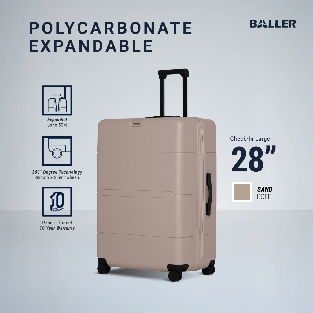 Jual BALLER Koper Expandable Zipper Polycarbonate Check In Large 28 ...