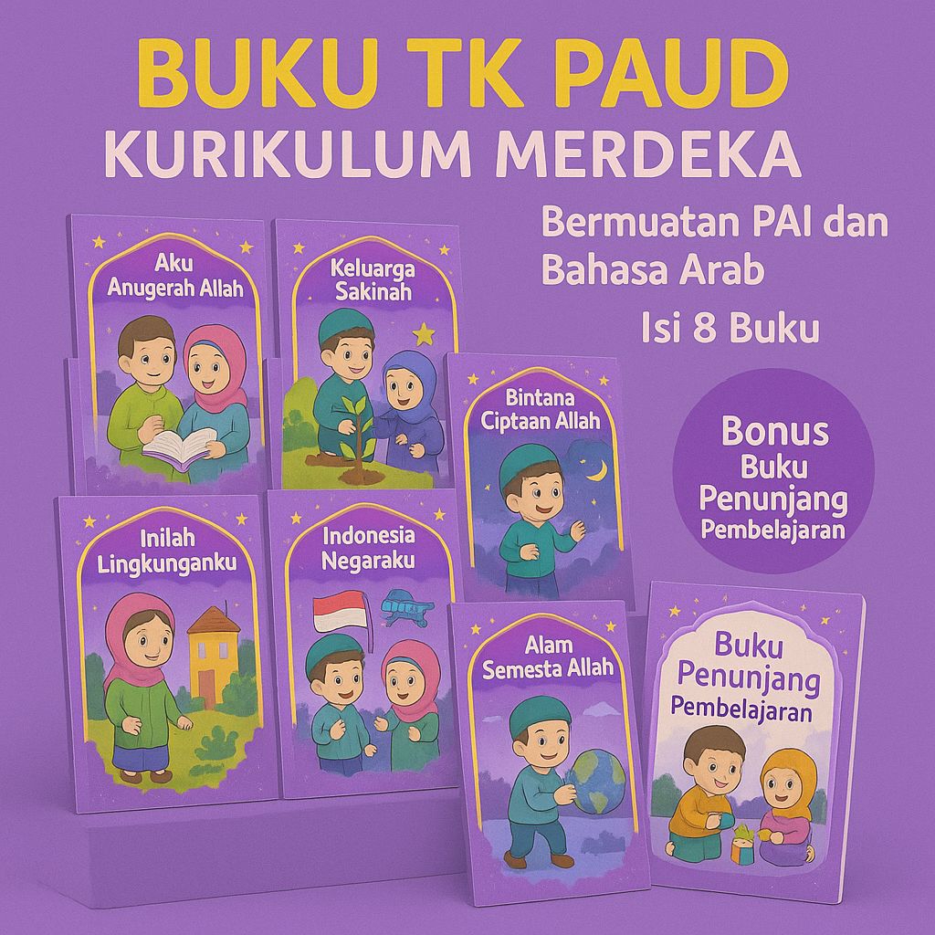 Jual Buku TK Paud|Buku Kurikulum Merdeka Islam|Muatan Pai & Bahasa Arab ...