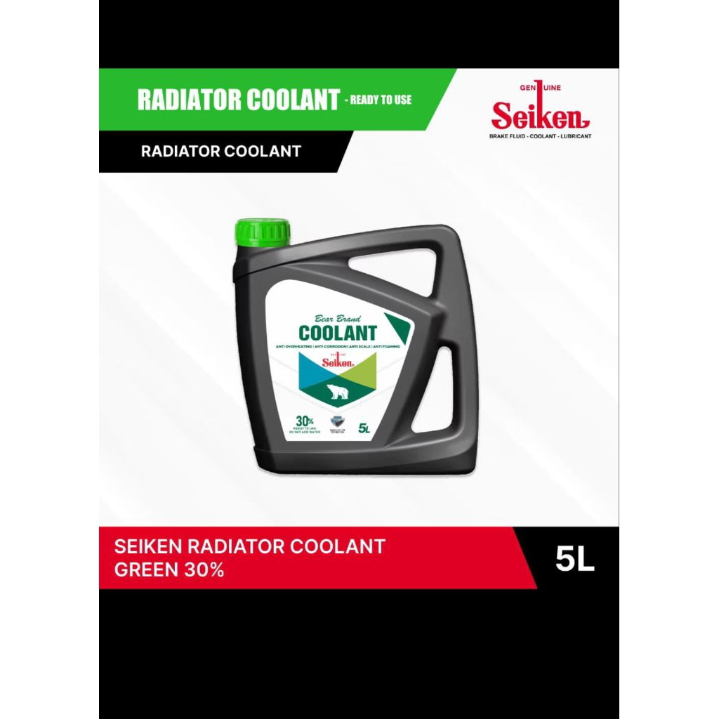 Jual Air Radiator Coolant 30% SEIKEN Japan Hijau dan merah 5 Liter ...