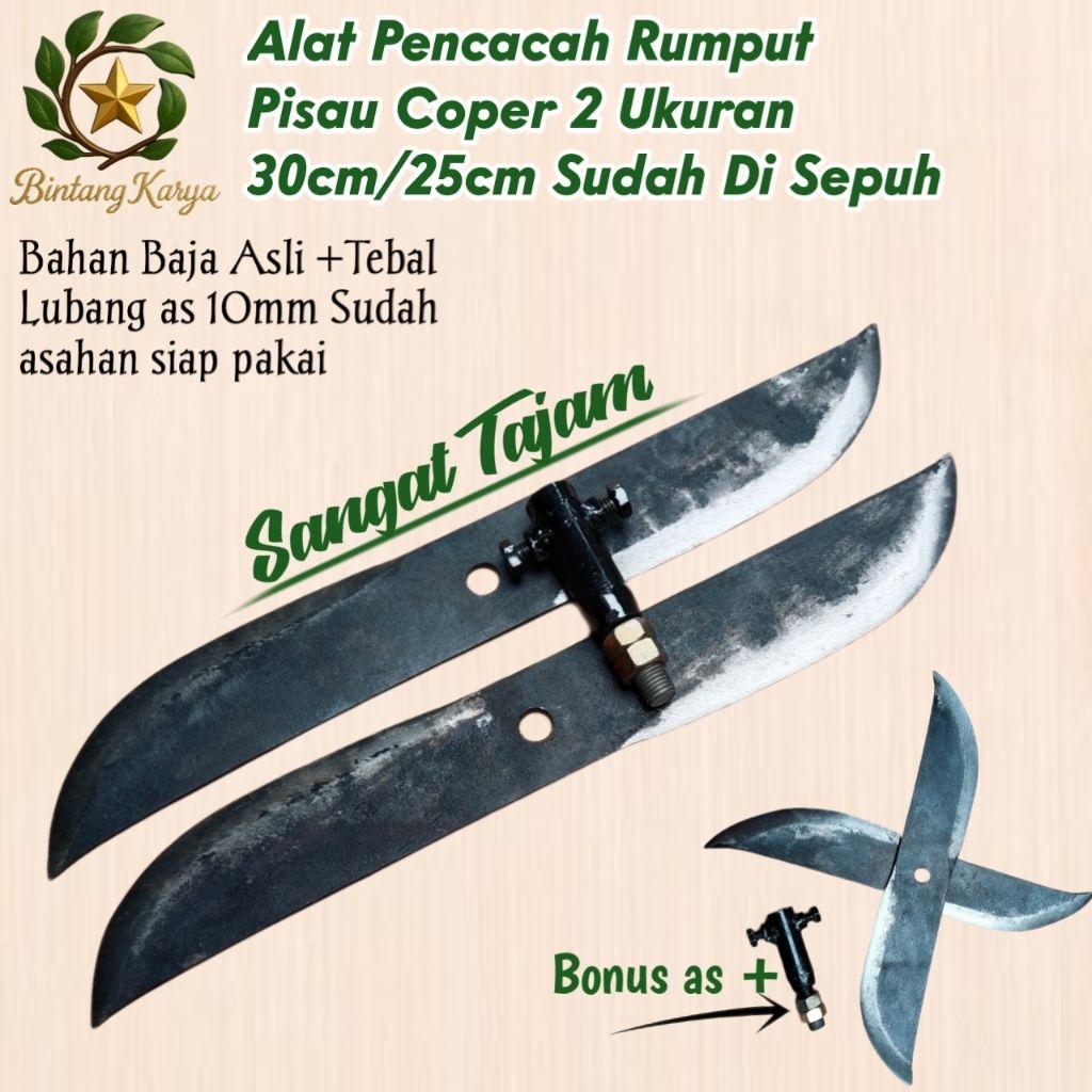 Jual Alat Pencacah Perajang Rumput Pisau Coper Baja Asli | Shopee Indonesia