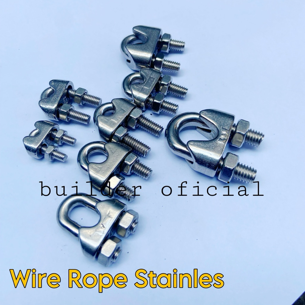 Jual Klem Seling Kuku Macan 3mm 5mm 6mm 10mm 12mm 16mm Clamp Wire Rope ...