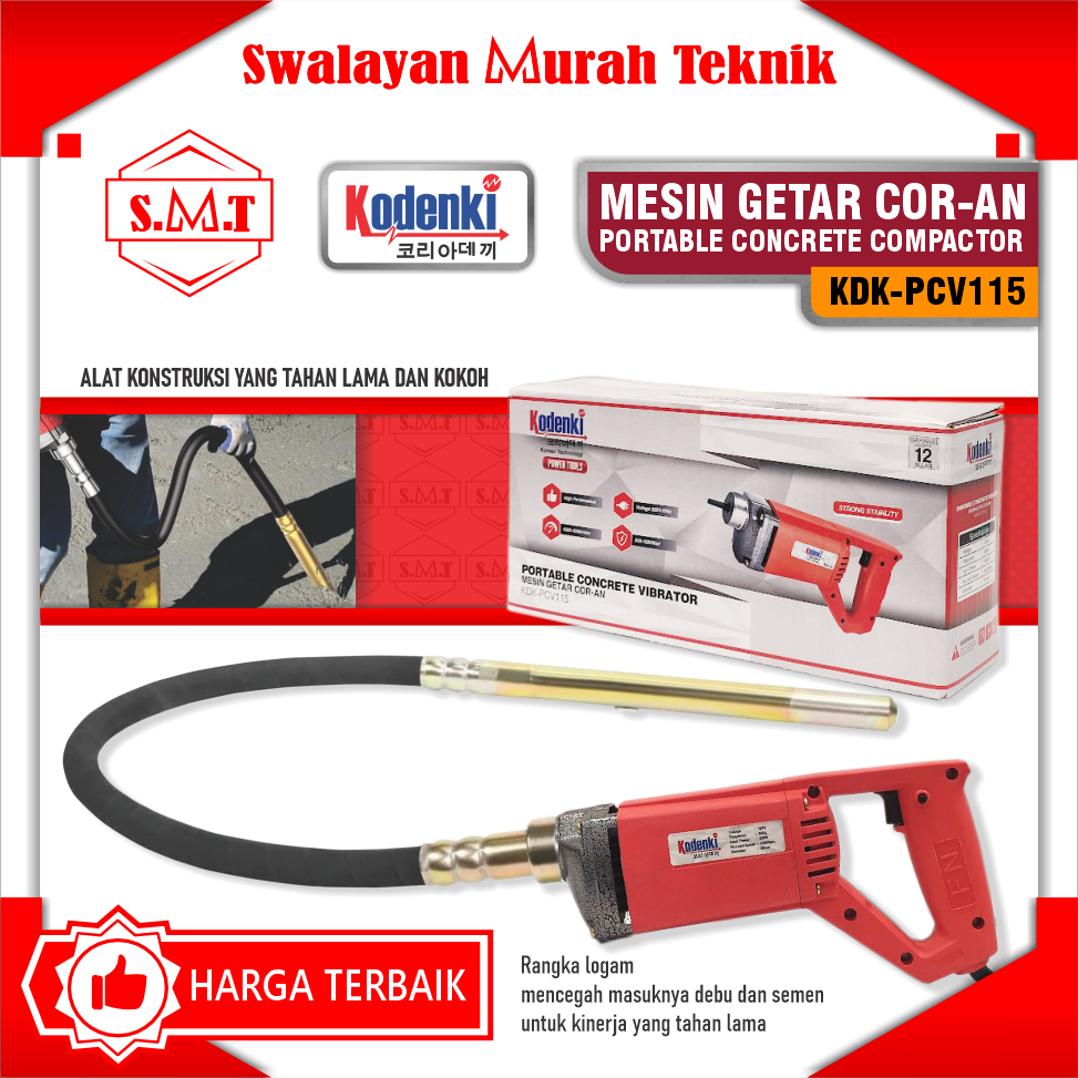 Jual MESIN GETAR COR-AN KODENKI KDK-PCV115 PORTABLE CONCRETE COMPACTOR ...