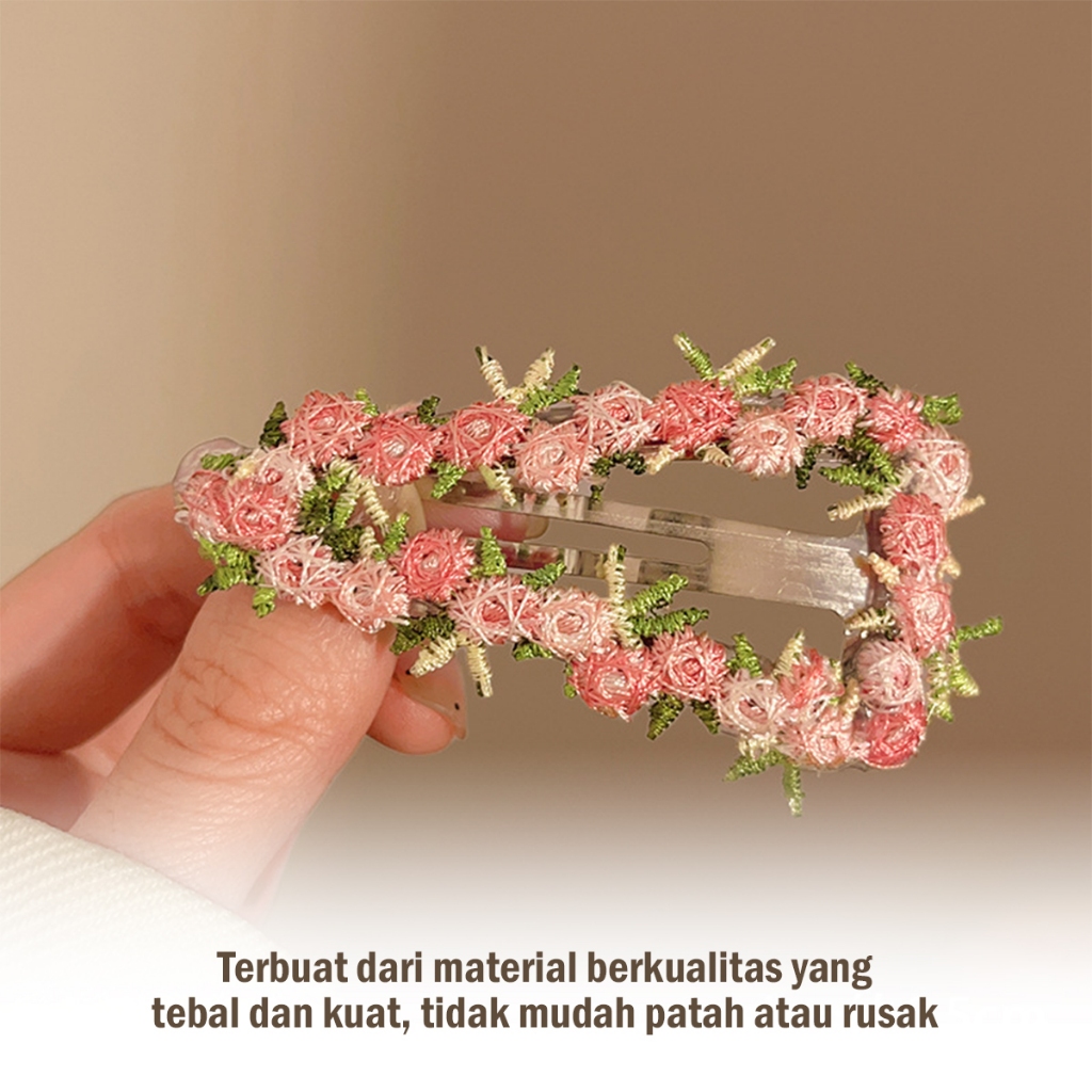 Jual Jepit Rambut Bunga Rajut Handmade – Jepitan Wanita Elegan Vintage ...