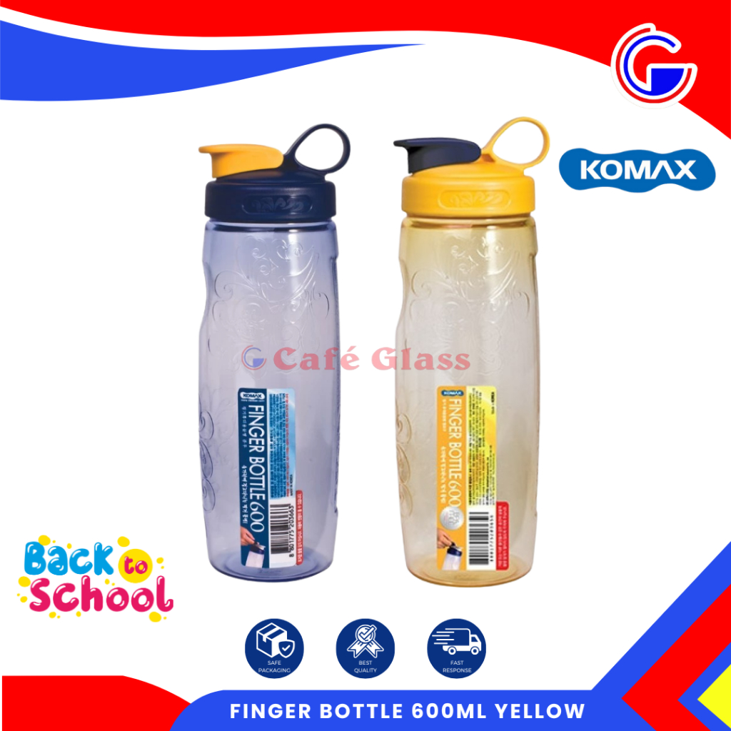 Botol Minum Olahraga - Botol Minum Dewasa/Remaja - Botol Air Kulkas - Bottle 600Ml Yellow/Blue Komax