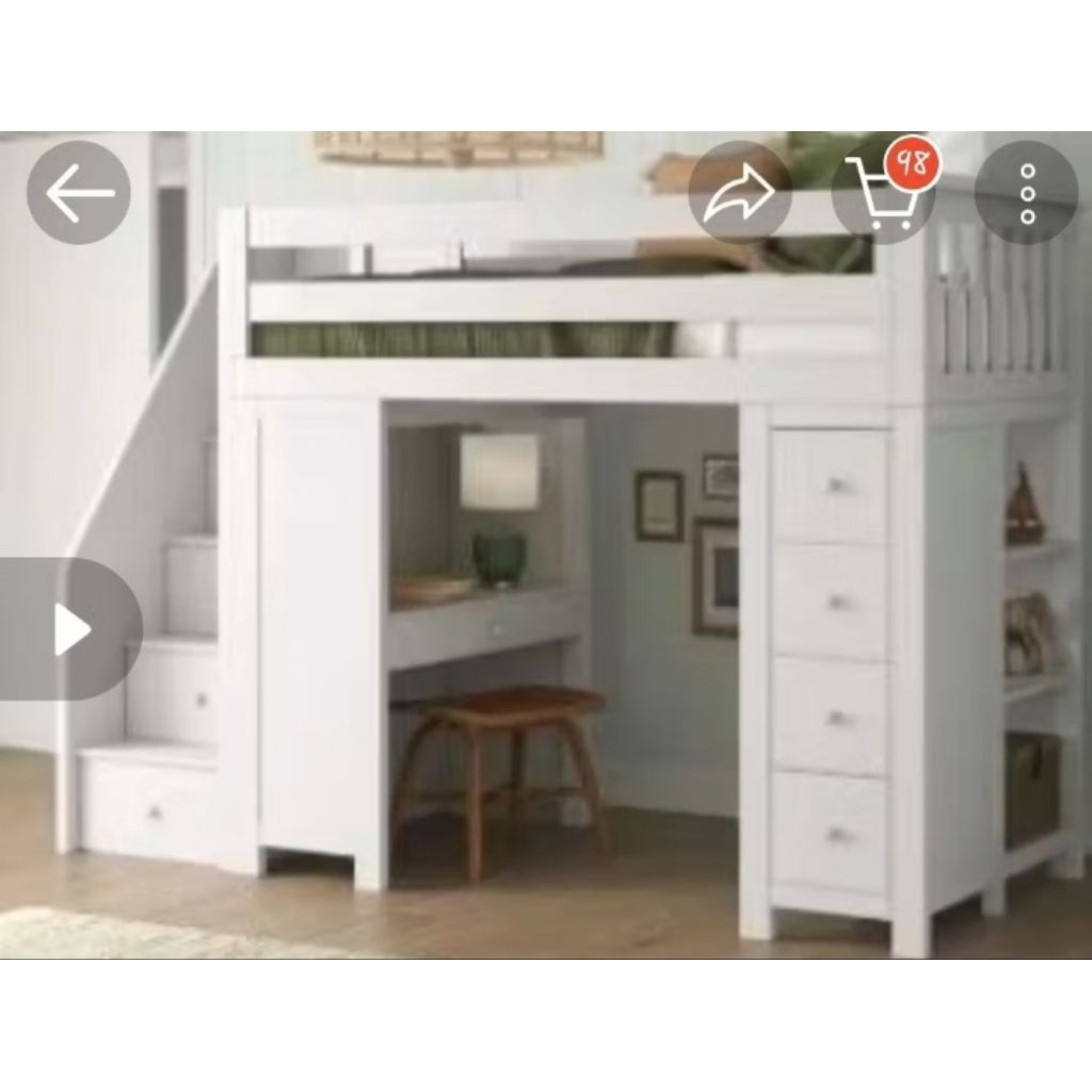 Jual dipan tingkat custom lemari dan meja belajar | Shopee Indonesia