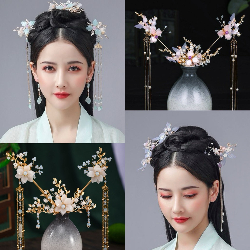 Jual SET chinese traditional vintage hairpiece hairpin sangjit tusuk ...